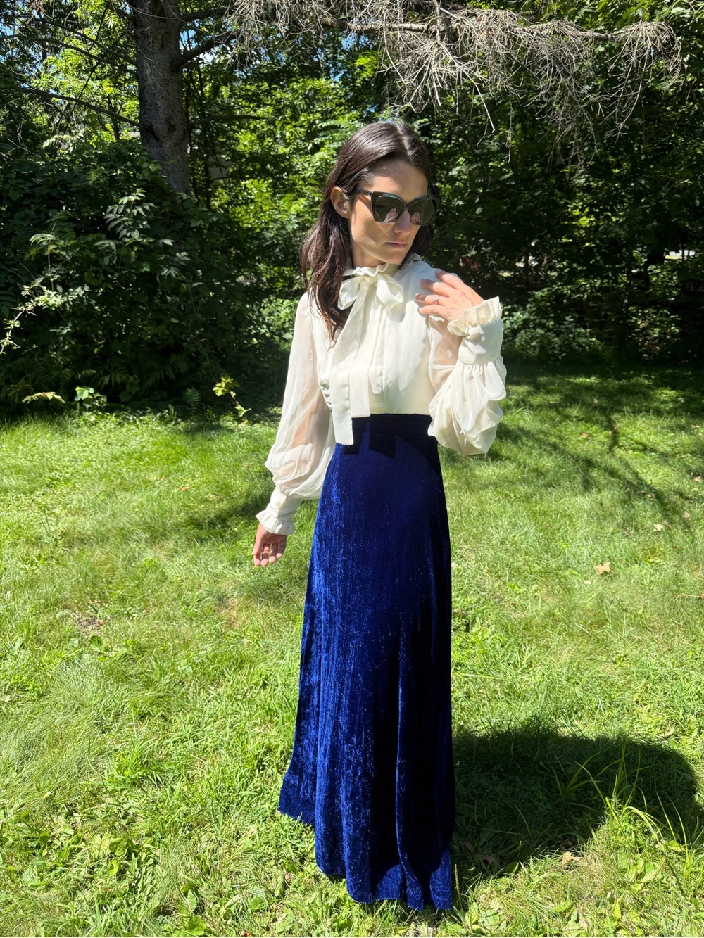 Vintage 60s velvet maxi dress Victorian revival renaissance ren faire modest